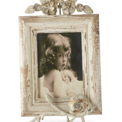 Distressed Photo Frame w/ Easel Stand